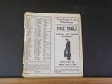 Chicago, Burlington & Quincy RR Employee Time Table #4 1962 Chicago Aurora Damag