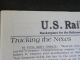 US Rail News 1986 July Issue 4 Railroad industry & Hobby