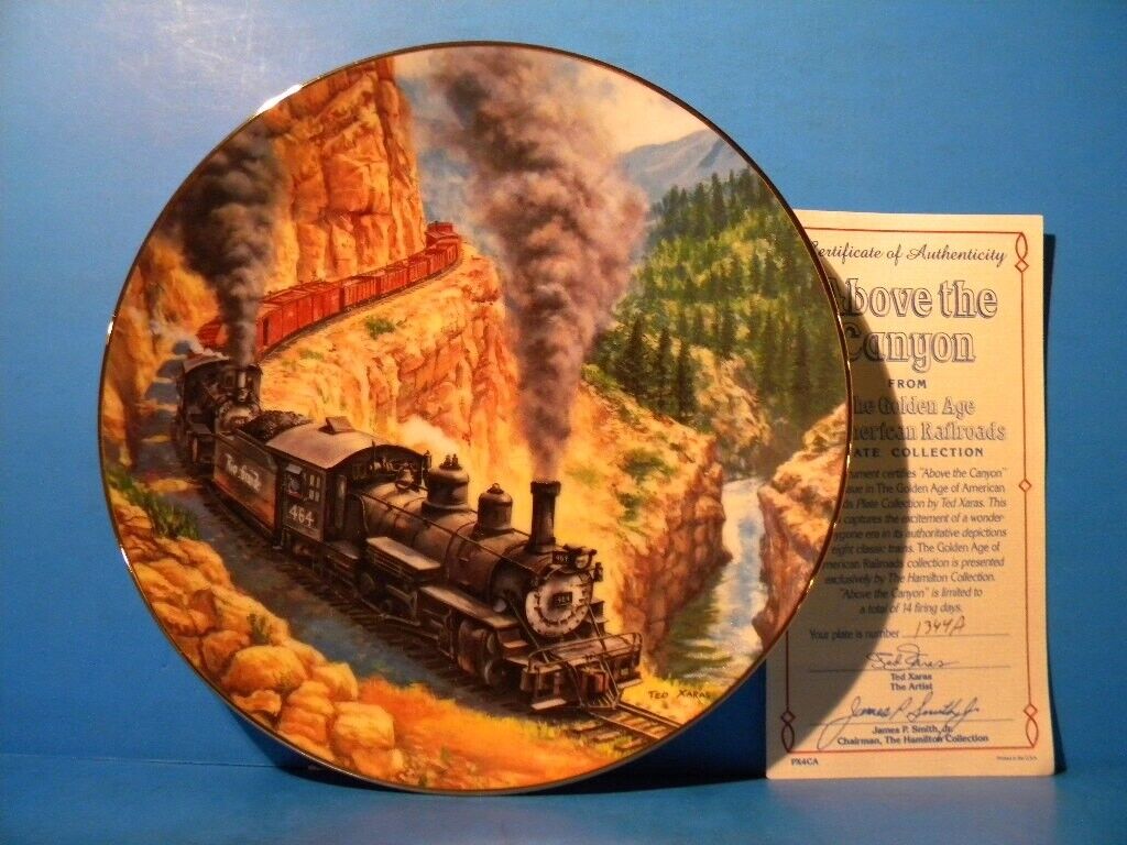 Plate Golden Age of American Railroads Plate Collection Above the Cany ...