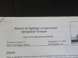 Rumors & Sightings on and around Springfield Terminal Vol 2 Issue 15 1996 Septem