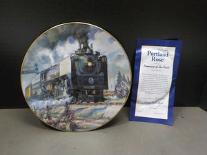 Plate Romance of the Rails Plate Collection Portland Rose #3552A Tutwiler