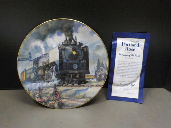 Plate Romance of the Rails Plate Collection Portland Rose #3552A Tutwiler