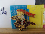 Jaycees Nebraska Pony Express Rider Facing Left W/Red Banner - 50 Years PIN