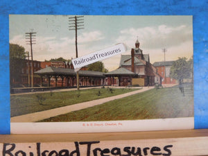 Postcard B&O Depot Chester PA Baltimore & Ohio