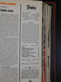 Trains Magazine in a Trains wire binder 1965 12 issues