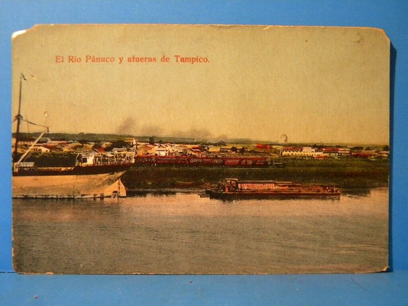 Postcard El Rio Panuco y afueras de Tampico Panuco River of Tampico Tarjeta Post