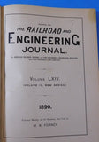 Railroad and Engineering Journal Vol 64 1890 Hard Cover 576 Pages
