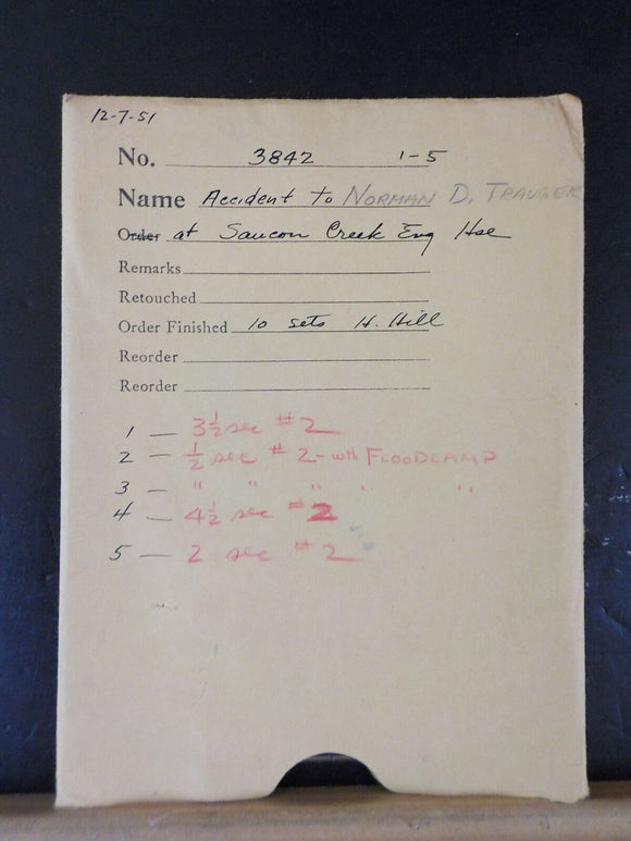 Photos with Negatives lot of 3 Dec 7 1951 Accident Saucon Creek