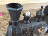 Train locomotive engine alarm clock NEEDS batteries.  MISSING battery cover