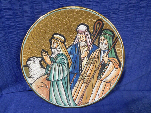 Plate The Shepherds by V. Tiziano Hand Etched Italian Veneto Flair p0023