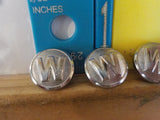 Button w Wabash Lot of 5 Cheshire Button Silver in color small