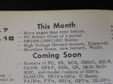 Extra 2200 South 1969 May Stapled PC Roster SW1000 SW1001 SW1500