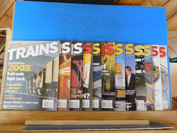 Trains Magazine Complete Year 2003 12 issues