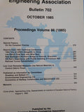 American Railway Engineering Association Bulletin 702 October 1985 Vol 86