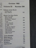 Railway Modeller 1982 October V33 #384 Fascination of narrow gauge An easy diese