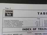 Burlington Route System Public Timetable 1956 November-1957 April