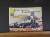Sunset Models 2003 Fall 3rd Rail Standard Features PRR SP B&O UP