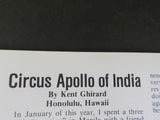 White Tops Circus Magazine 1980 July August Circus Apollo of India