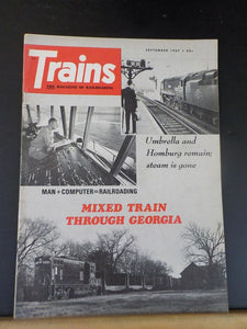 Trains Magazine 1967 September Mixed train through Georgia Umbrella & Homburg re