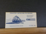 Conductor’s instructions for Preparing CSX Transportation 1986 October