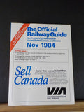 Official Railway Guide 1984 November North American travel edition
