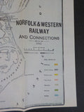 Norfolk and Western Railway Annual Report 14th Ending June 30 1910  FOLD OUT Map
