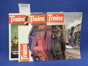 Trains Magazine Complete Year 1975 12 issues