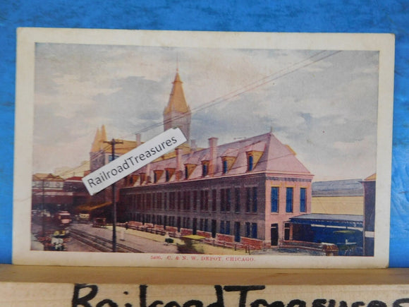Postcard C&NW Depot, Chicago IL Card #5400.Chicago & North Western