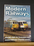 Modern Railways 1989 April BR’s 1989-90 Timetables Railrover Checklist