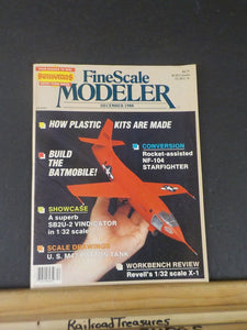 FineScale Modeler 1988 December Batmobile NF-104 Starfighter Patton Tank drawing
