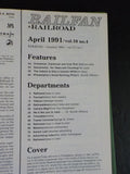 Railfan & Railroad Magazine Bound Volume 10 January - December 1991 Green