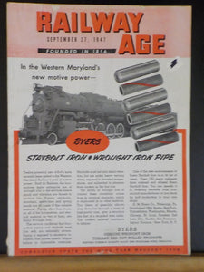 Railway Age 1947 September 27 Wrought Iron Pipe Byers