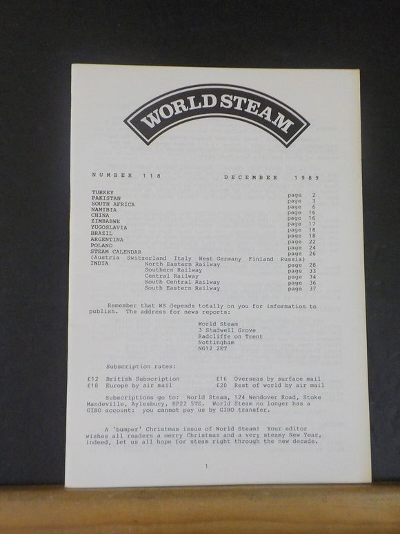 World Steam #118 December 1989