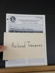Great Northern Goat Lot Reference sheet #252 June 1997 Early sleeping cars Pt 3