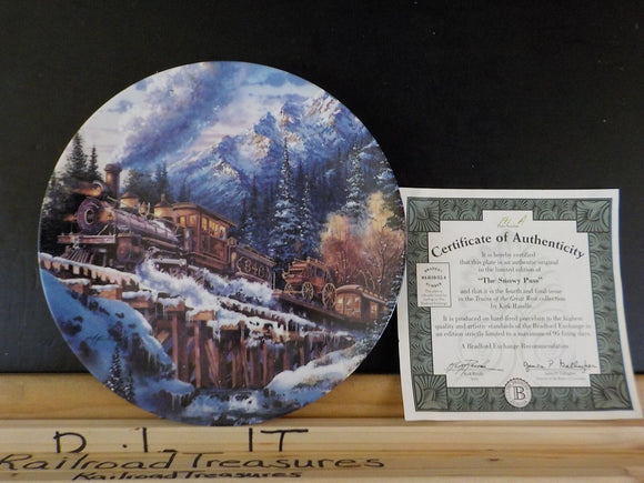 Plate Trains of the Great West The Snowy Pass #191A COA B&O steam Loco P1758