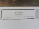 Renaissance Lithographic Print A. Gignaroli Paessaggio Water Lithographic
