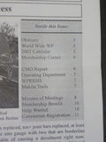 Western Pacific Feather River Rail Society The Train Sheet #110 2001