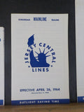 Jersey Central Lines Public  Timetable Lot of 3 1964 April 26 Mainline Seashore