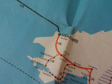 Map British Rail Passenger Network 1977 International Passenger Network