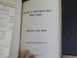 Minneapolis St Paul & Sault Ste Marie Railway Co Report 1908-1930 w/ maps