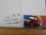 Jaycees California Red Pickup Truck with silver Wheels   PIN