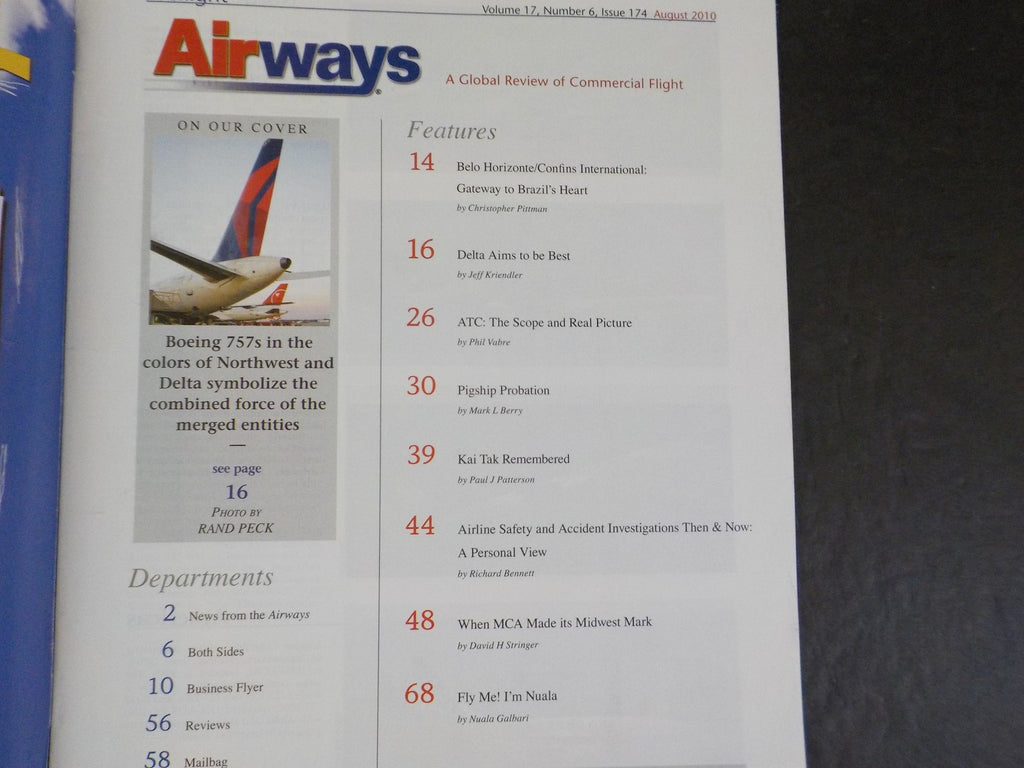 Airways Magazine 2010 August #174 The New Delta Mid-Continent Airlines ...