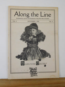 Along the Line 1928 November New York New Haven & Hartford Employee Magazine