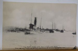 Postcard Tug Perth Ambroy with Tow in Cape Cod Canal