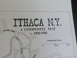Ithaca Street Railway by RD Kerr with map NY