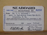 Pass Seaboard Air Line Railway Annual Employee Pass 1943-44 #EX8256