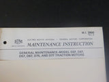 EMD Maintenance Instructions MI 3900 Rev D April 1974 General Maintenance Model