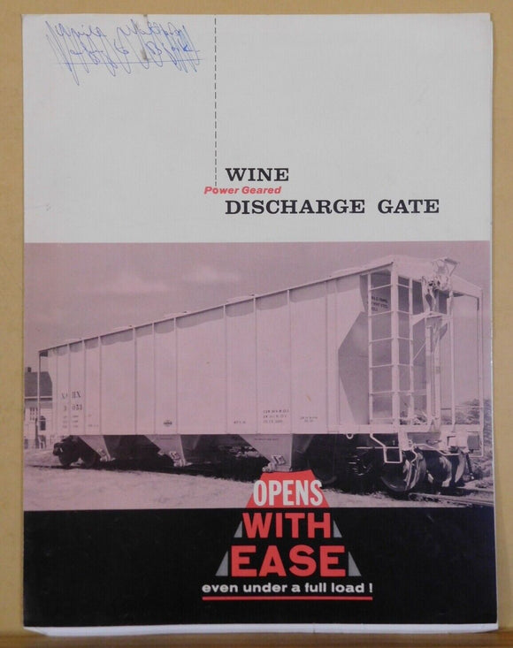 Wine Railway Appliances powered gear discharge gate opens with ease even under a