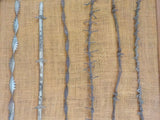 Antique Barbed wire Framed Display 6 different wire in wooden frame