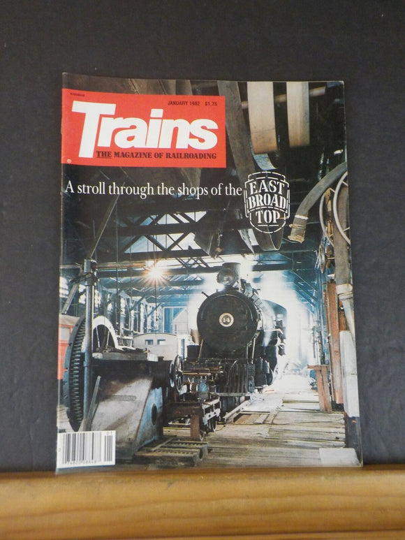 Trains Magazine 1982 January Stroll through the shops of the EBT South Shore new